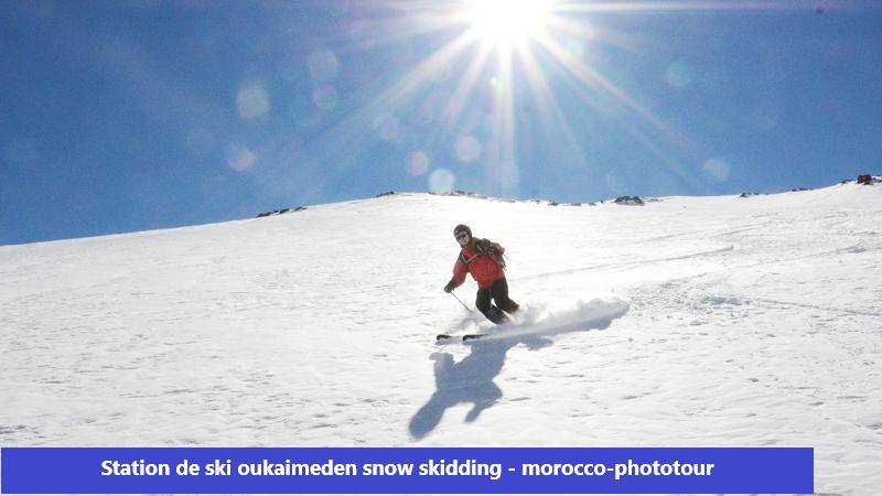 Station de ski oukaimeden snow skidding