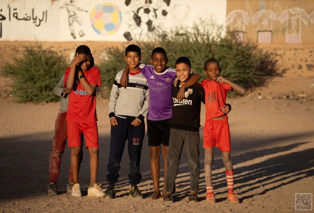 Youngters in Foum Zguid in Morocco
