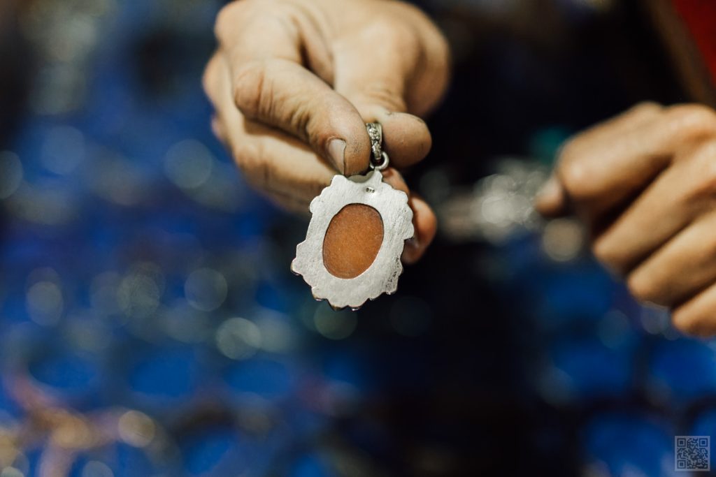 Artisan silverware in Morocco