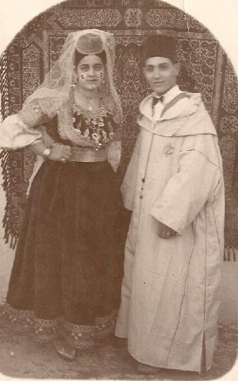 old moroccan photo of a couple